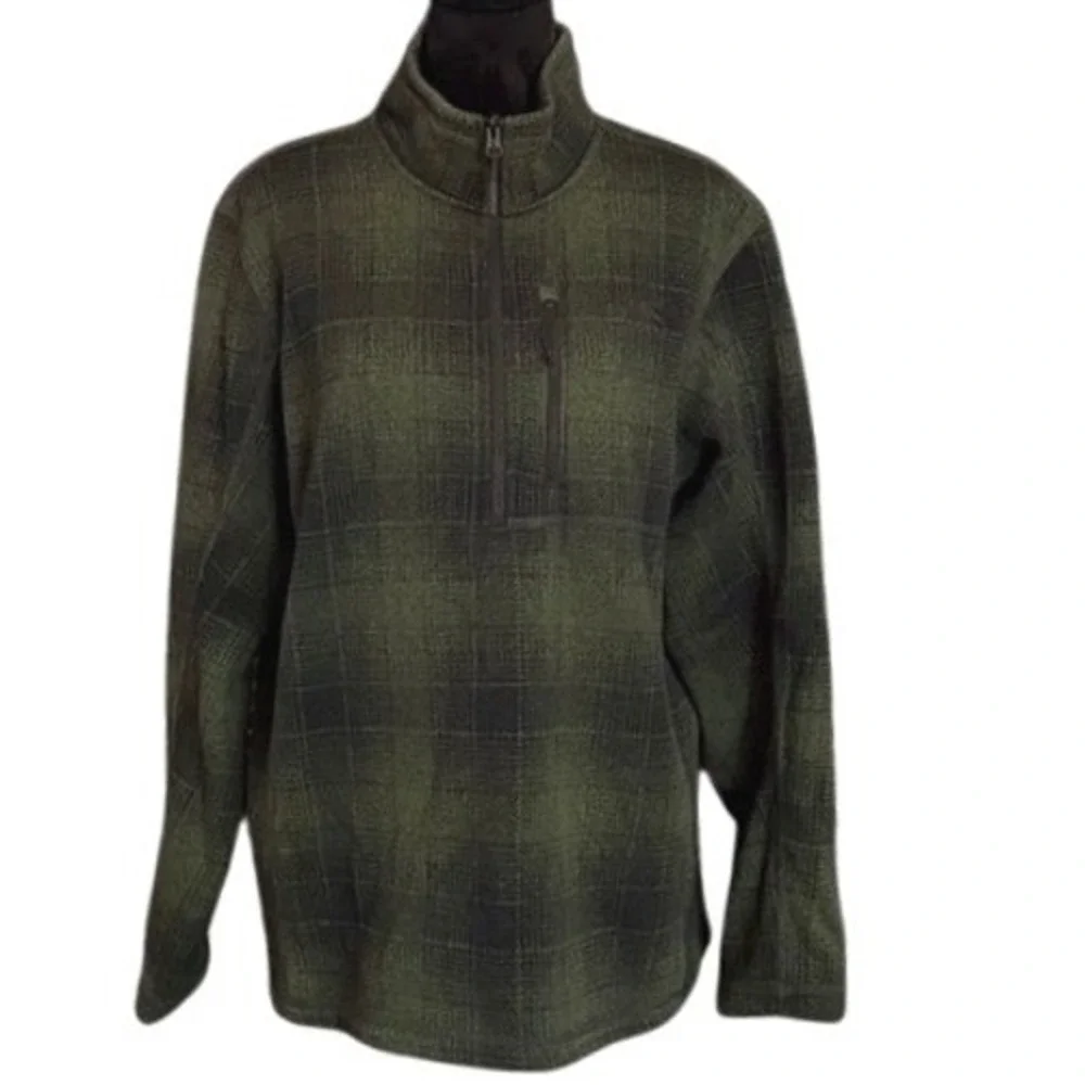 The North Face Mens Novelty Gordon Lyons 1/4 Zip in Four Leaf Clover Ombre Plaid
